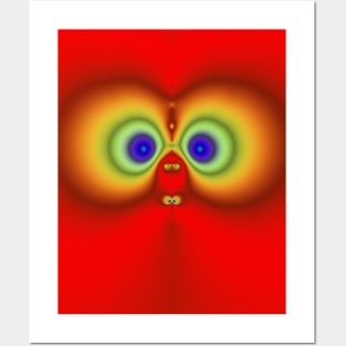 Cute fractal face seven Posters and Art